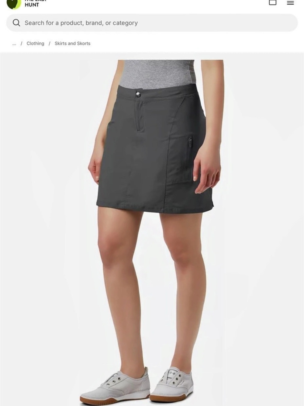 Columbia Just Right Skort Gray zipper like new